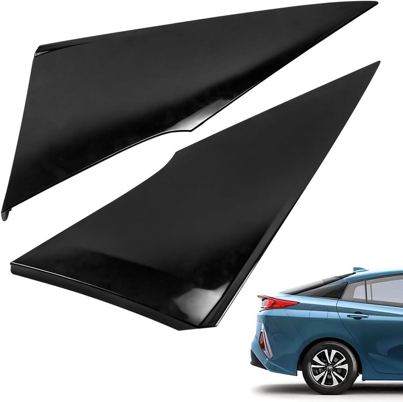 DSISIMO Rear Quarter Molding Cover Side Window Louver Compatible with for Toyota Prius Prime AWD-e 2016-2022 Triangular Cover Plate Replacement for 62505-47012 62505-47011 62506-47011 62506-47012 - Image 1